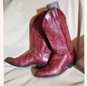 Capezio Red Leather Western Boots